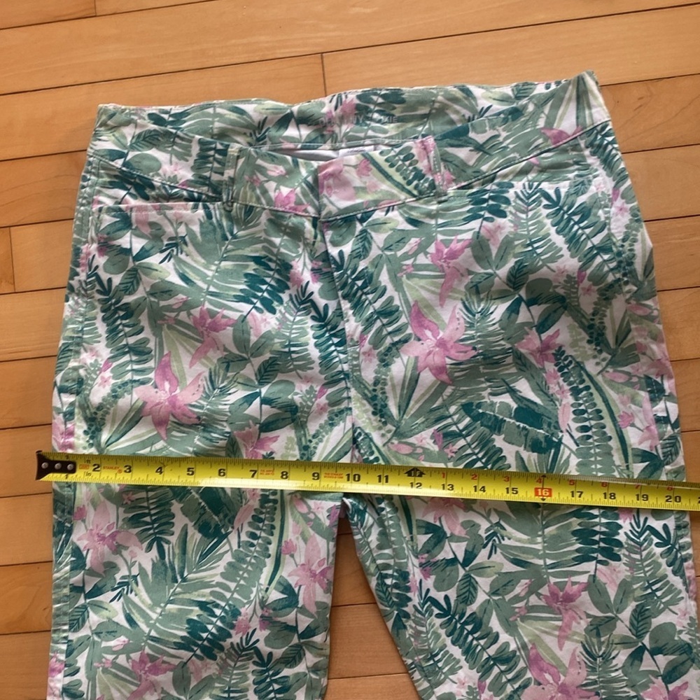 OLD NAVY - PIXIE, tropical print long cotton pants SIZE 12 - Picture 14 of 16